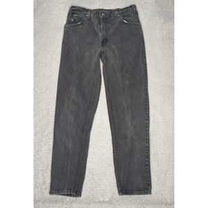 Vintage 90s Levi's 550 Black Denim Jeans Mens 33x32 Black Tab Made In‎ USA Faded